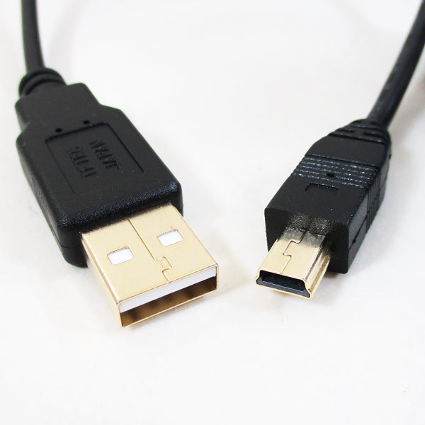 送料無料メール便 USBケーブルAオス-miniオス 3m 3メートル 金メッキ極細USBケーブル USB2A-M5/CA300 4573286590269 変換名人_画像2