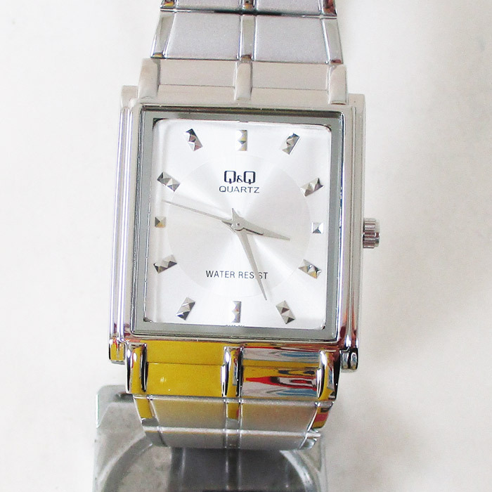 送料無料メール便 シチズン スクエア腕時計 日本製ムーブメント スライド式フリーアジャスストバンド QA80-201 メンズ 紳士/9052_画像5