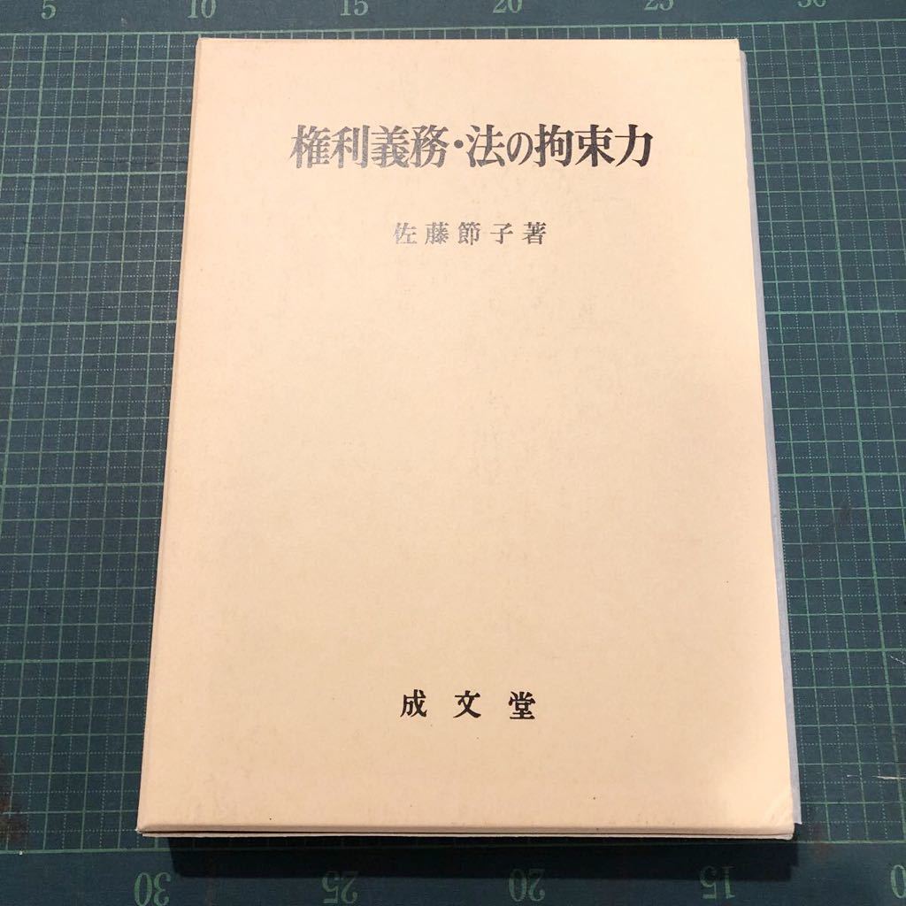 品質が完璧 著者 権利義務・法の拘束力 佐藤節子 成文堂 出版社 著