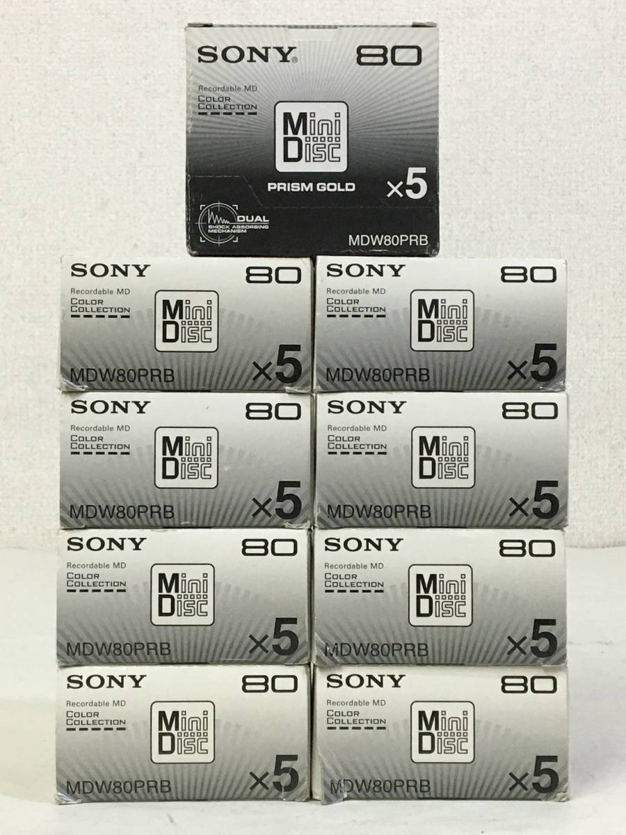 ★☆K711 未開封 MD Mini Disc ミニディスク まとめ売り SONY PRISM GOLD 80分 45本セット☆★ 記録媒体