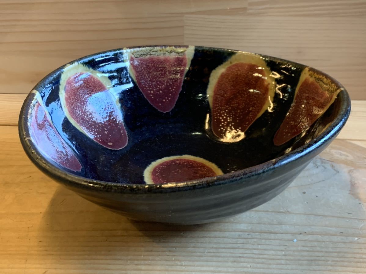 超爆安 遠藤太郎 無花果 楕円鉢 陶器 作家 器 【中古】 大鉢 - www