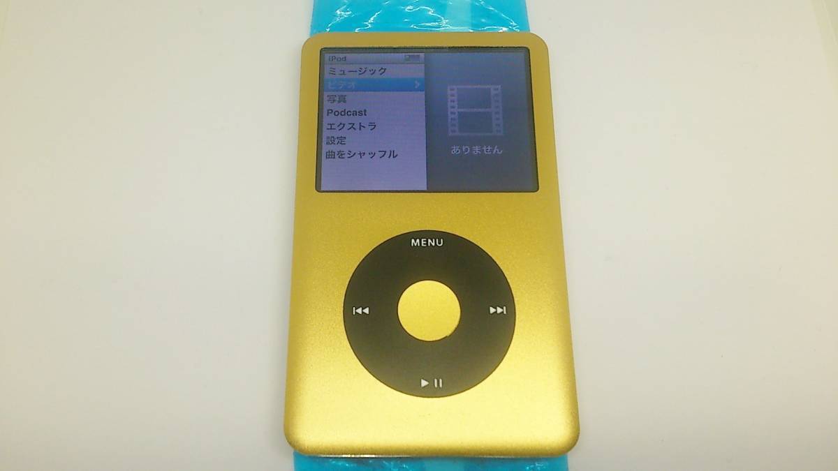 美品 iPod classic (160GB→SSD 512GB 大容量化) ゴールドブラック (外装一式 バッテリー等 新品) 第7世代 本体_画像1