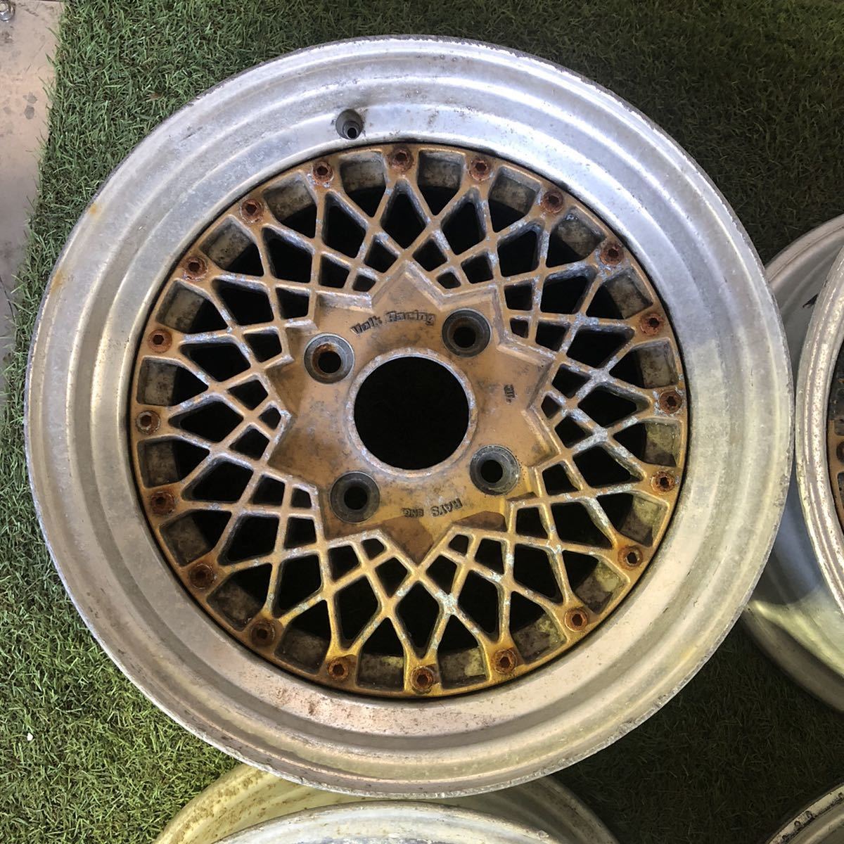 【53340310】★中古ジャンク品★旧車 深リム RAYS VOLK Racing　14インチ　6.0J×14　ET 15　PCD114.3　4穴　ハブ径73　アルミホイール4本_画像2