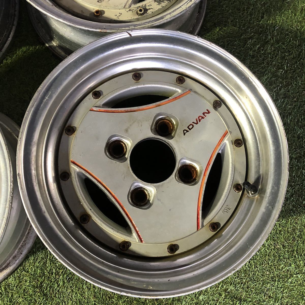 53940318】☆ジャンク品☆旧車 ADVAN 13インチ 6.0-JJ×13 ET 12 PCD114