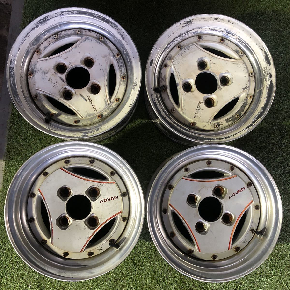 53940318】☆ジャンク品☆旧車 ADVAN 13インチ 6.0-JJ×13 ET 12 PCD114