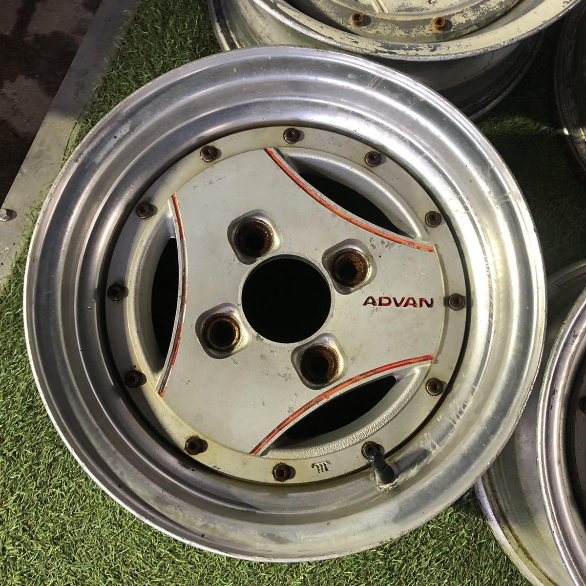 53940318】☆ジャンク品☆旧車 ADVAN 13インチ 6.0-JJ×13 ET 12 PCD114