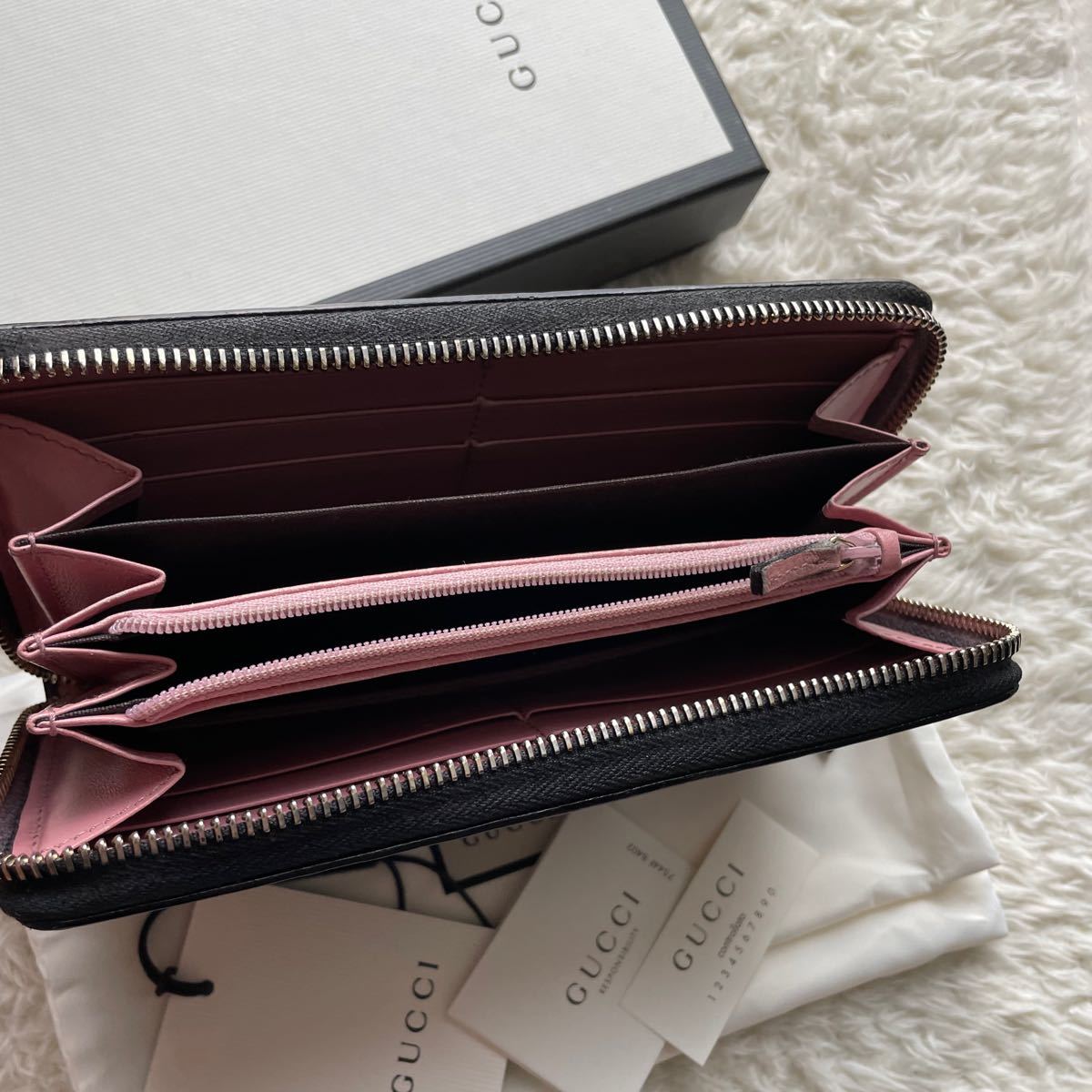 美品】62 GUCCI グッチ ラウンドファスナー 長財布