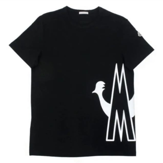 割引購入 希少 MONCLER Tシャツ Ｌ モンクレール MAGLIA ブラック ロゴ ...
