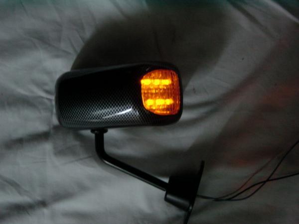  Impreza GDB GDA GT1 competition aero mirror LED turn signal attaching carbon fake F1