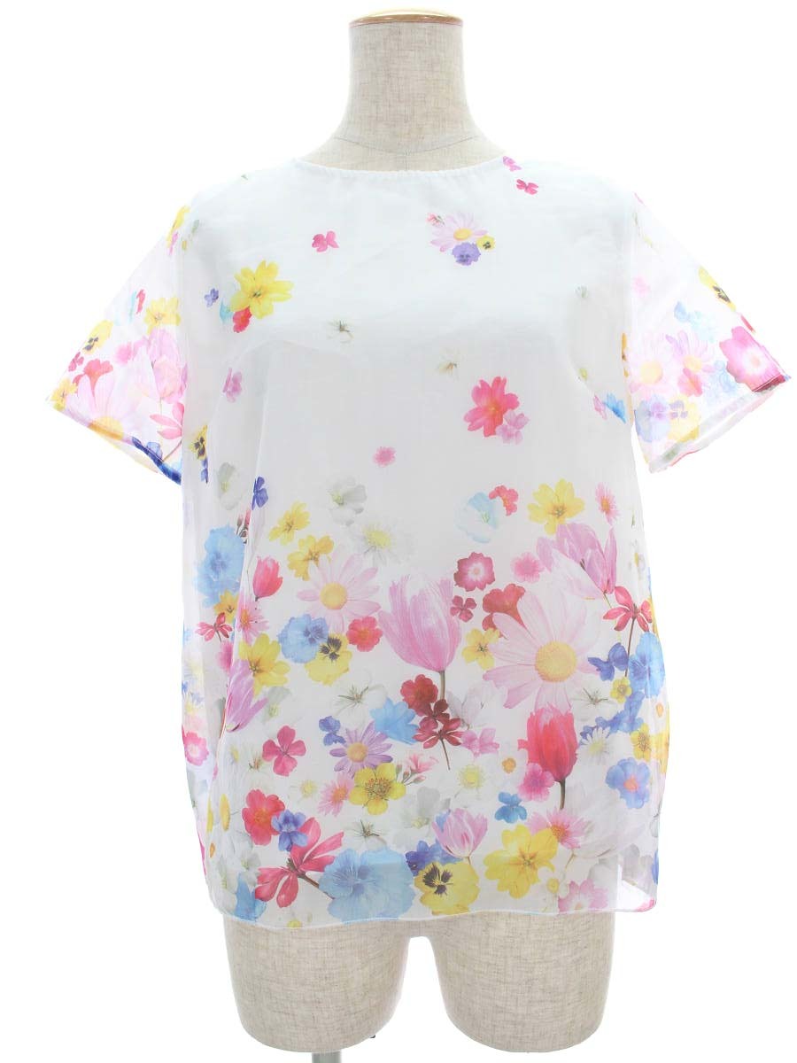 チェスティ 充実の品 Tシャツ カットソー フラワープリント 花柄 0 半袖 一部予約