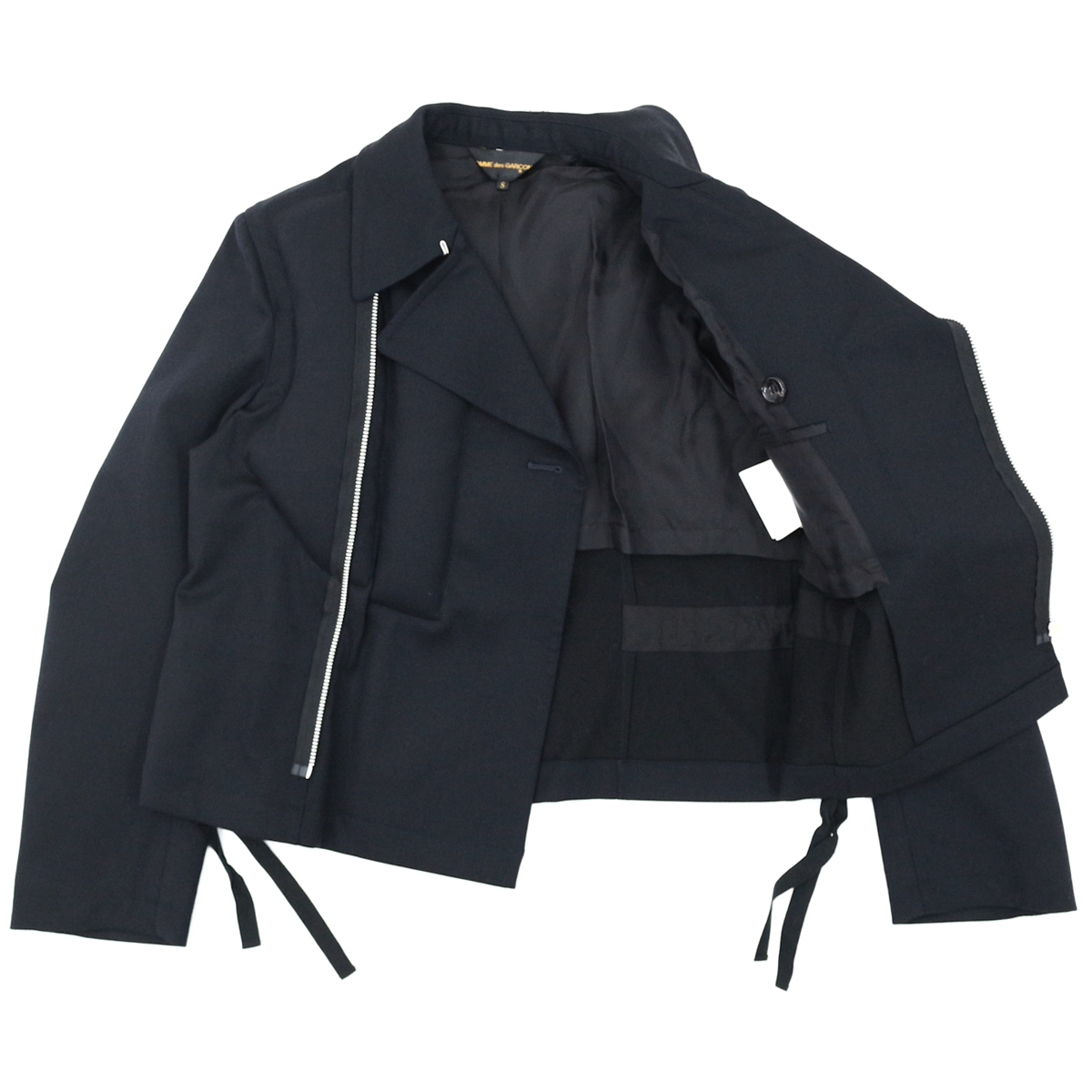 コムデギャルソン 10AW ライダースディティールクッションパディングジャケット コムデギャルソン 10AW ライダースディティールクッション
