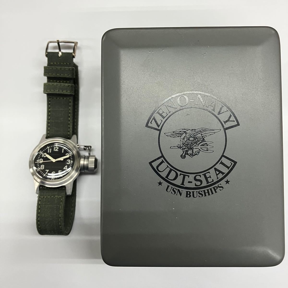 ZENO NAVY ゼノネービー USN BUSHIPS 復刻 手巻き ミリタリー 中古品