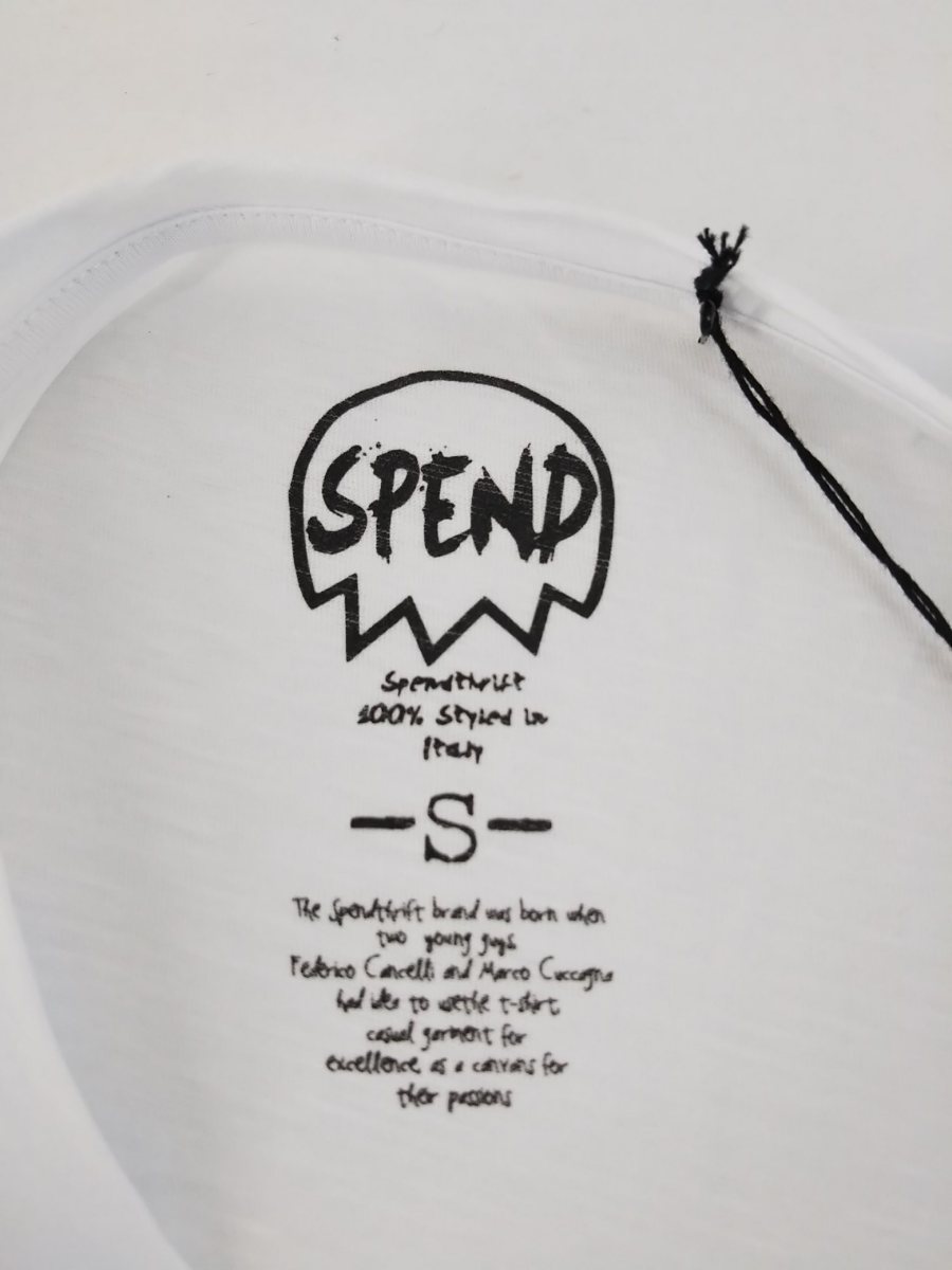SPEND　スペンド　ニットキャップ ビーニー タトゥー ヒューマンプリント　Tシャツ　サイズ：S　タグ付き　_画像3