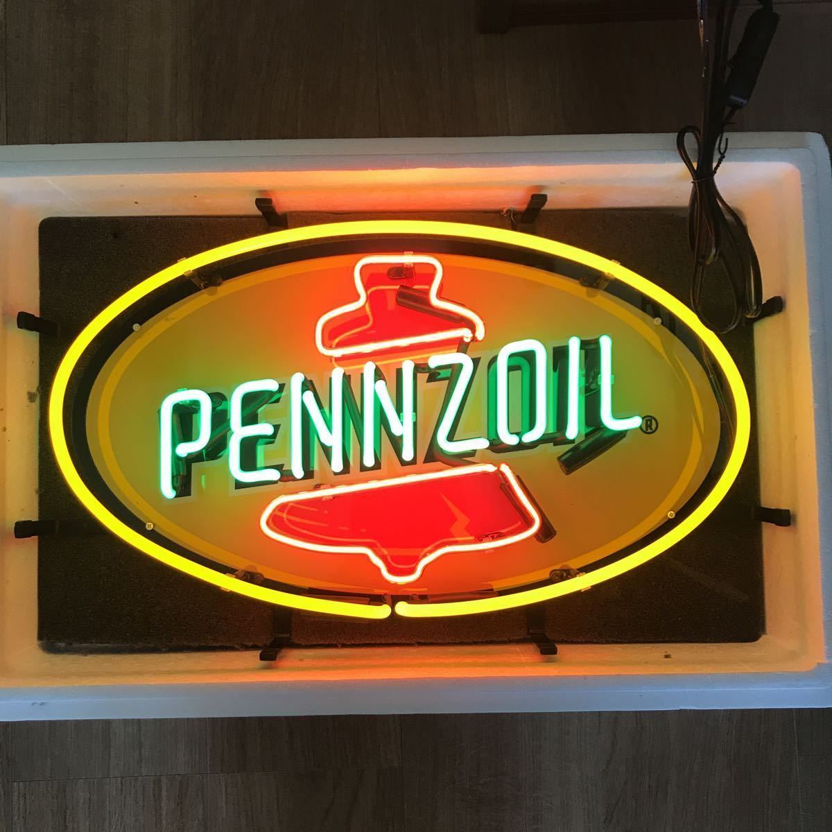 送料無料】ペンズオイル PENNZOILネオン管 ネオンサイン 看板 ガレージ