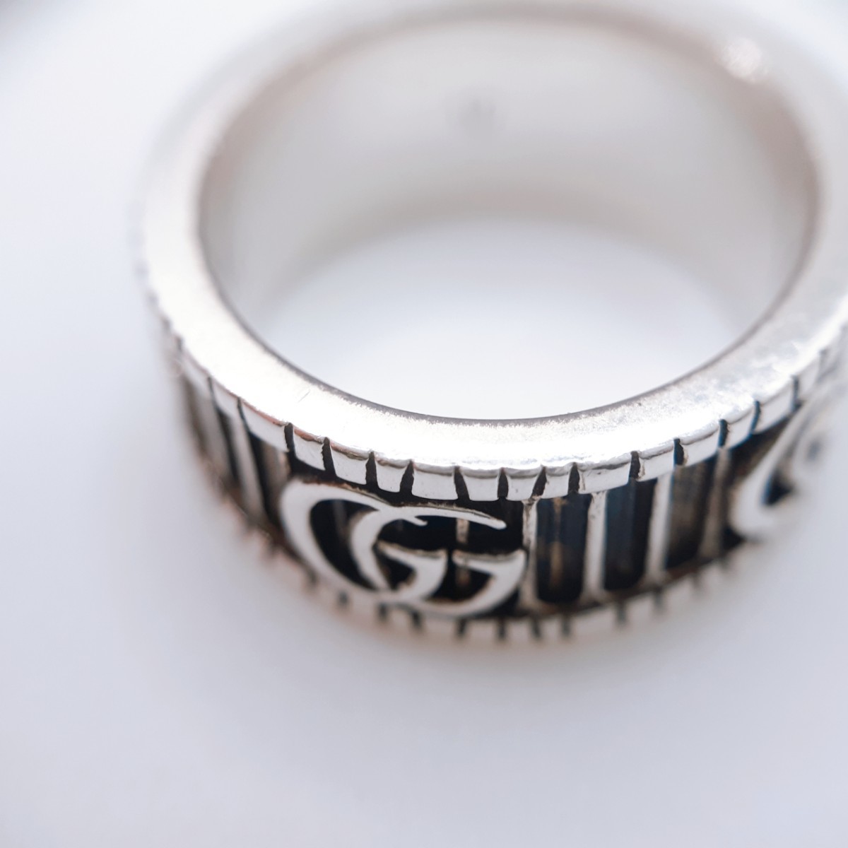 GUCCI グッチ リング GGマーモント インターロッキング SV925 7.1g メンズ レディース 指輪 