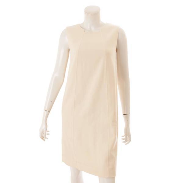 フォクシー Dress ノースリーブ ワンピース ドレス 37794 ベージュ 38