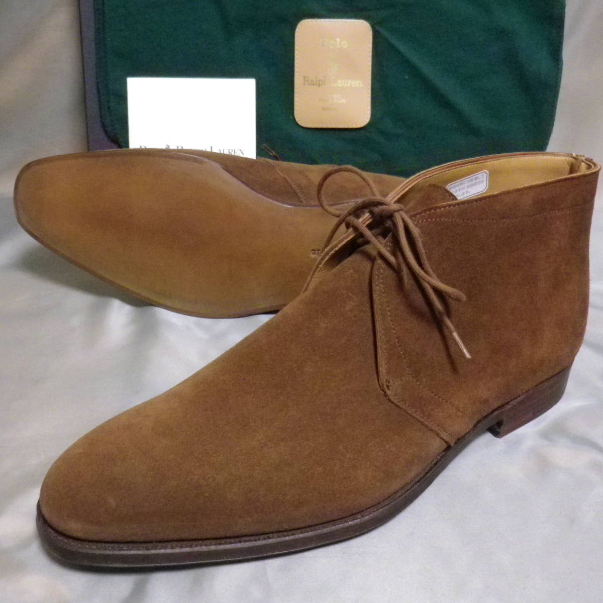 未使用 CROCKETT&JONES製 ラルフローレン スエードチャッカブーツ 9