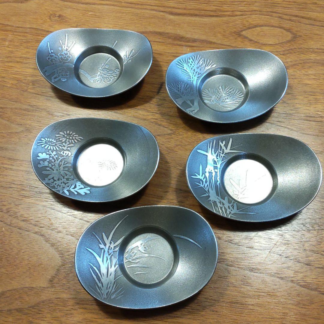 錫製 小笠原流 煎茶道具 茶壺と茶托のセット - コレクション