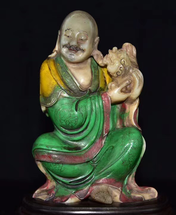 清・古寿山石・人物・置物』極細工・時代物・古賞物・中国古玩 清・古寿山石・人物・置物』極細工・時代物・古賞物・中国古玩
