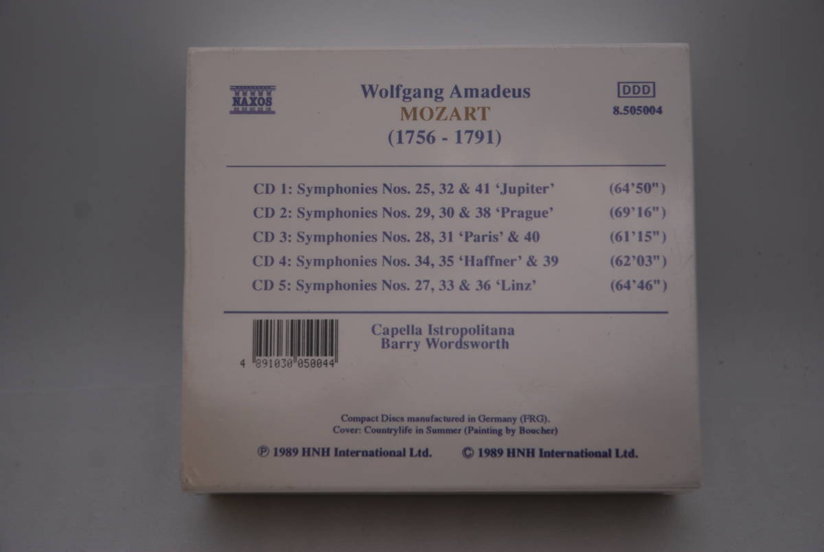 【新品】CD BOX モーツァルト交響曲名作集 CD5枚セット 検索：未開封 外装フィルム破れあり MOZART_画像3