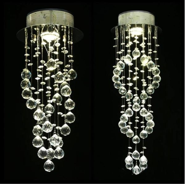 PR033:モダン デザイン LED ペンダント クリスタル シャンデリア 屋内照明 装飾的 シーリングライト_画像5