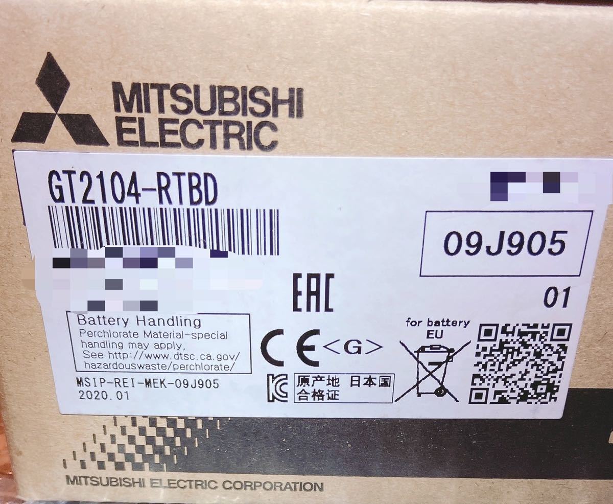 即決☆未使用 三菱 MITSUBISHI/ 三菱電機 タッチパネル GT2104-RTBD