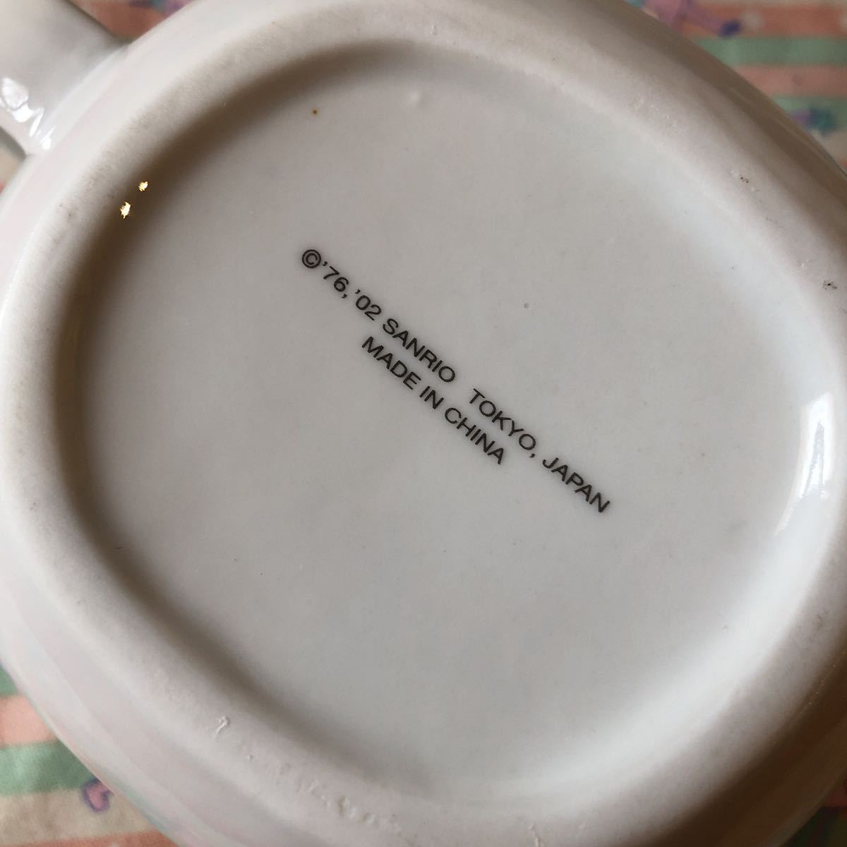 ハローキティ キティ　サンリオ　マグカップ 茶漉し　蓋　皿　フェイスマグカップ　エンジェル　エンジェルキティ　陶器