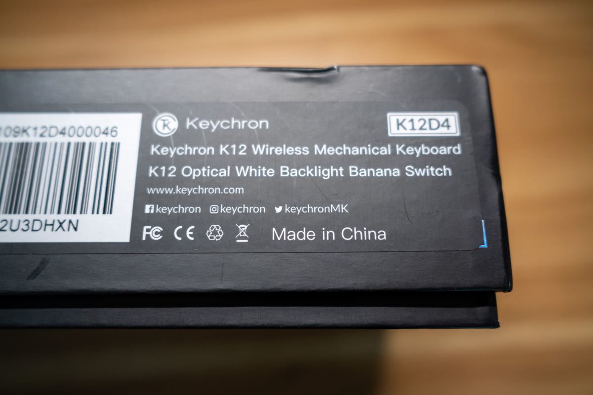 Keychronn K12 ホワイトバックライト Banana switch / バナナ軸