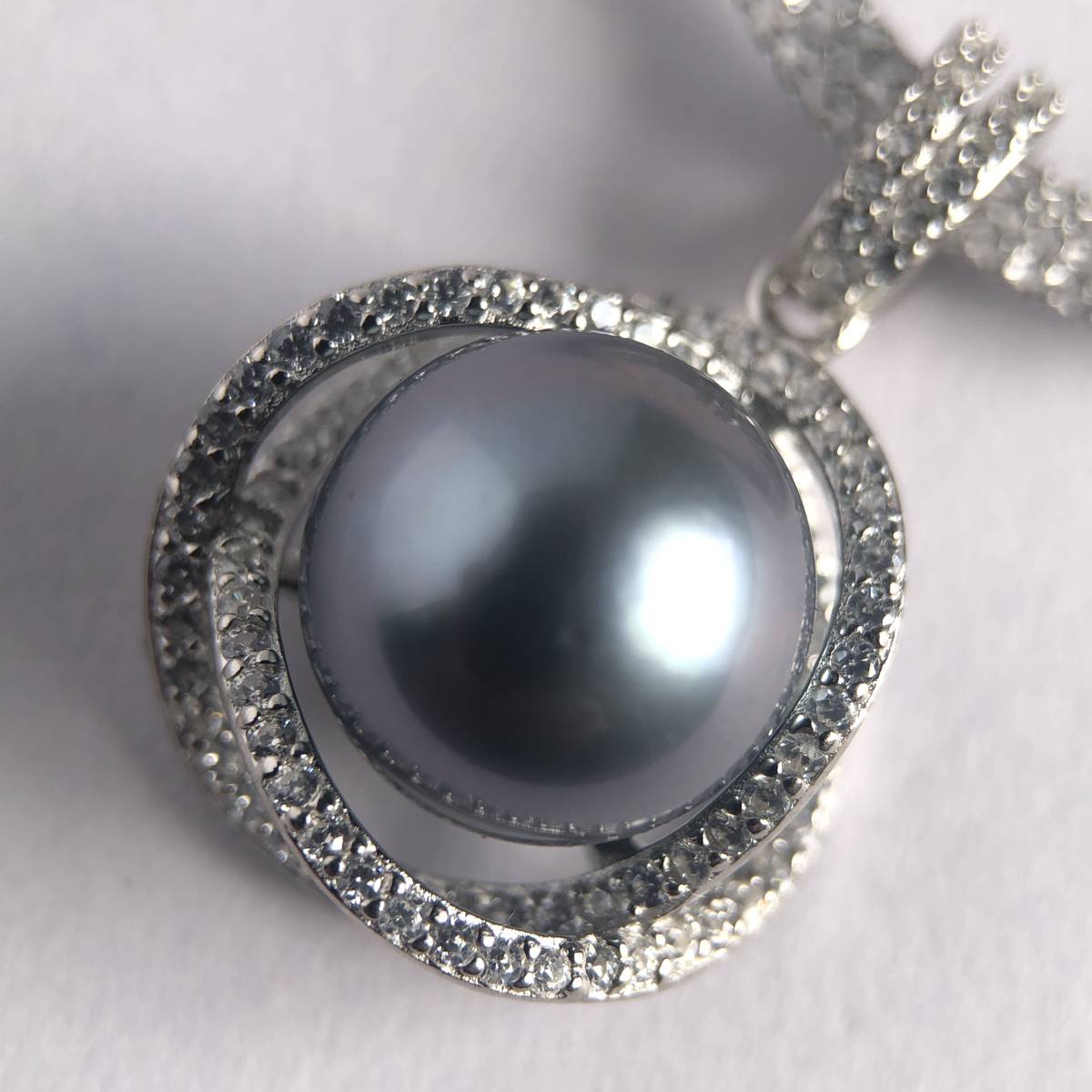 南洋 黒蝶 真珠 ペンダント ネックレス パール pearl pendant necklace_画像1