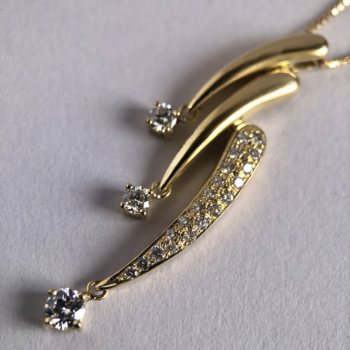 K18YG ダイヤモンド ペンダント ネックレス gold pendant necklace diamond Yahoo!フリマ（旧）のサムネイル