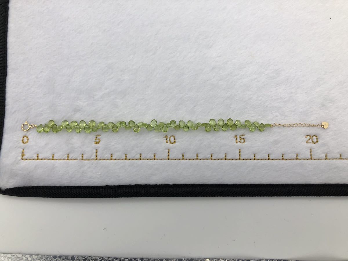 ペリドット ブレスレット ペアシェイプミックス K18 8月誕生石 peridot bracelet gold www.pn-tanjungkarang.go.id