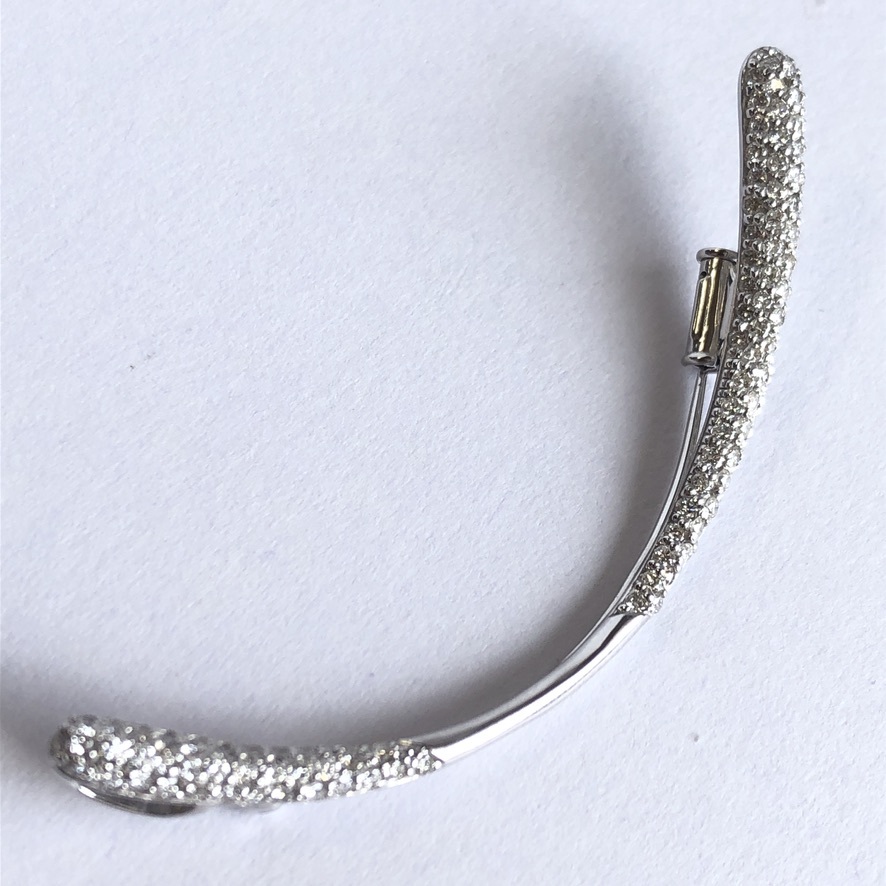 2022 新作】 K18WG ダイヤ top pendant brooch diamond gold