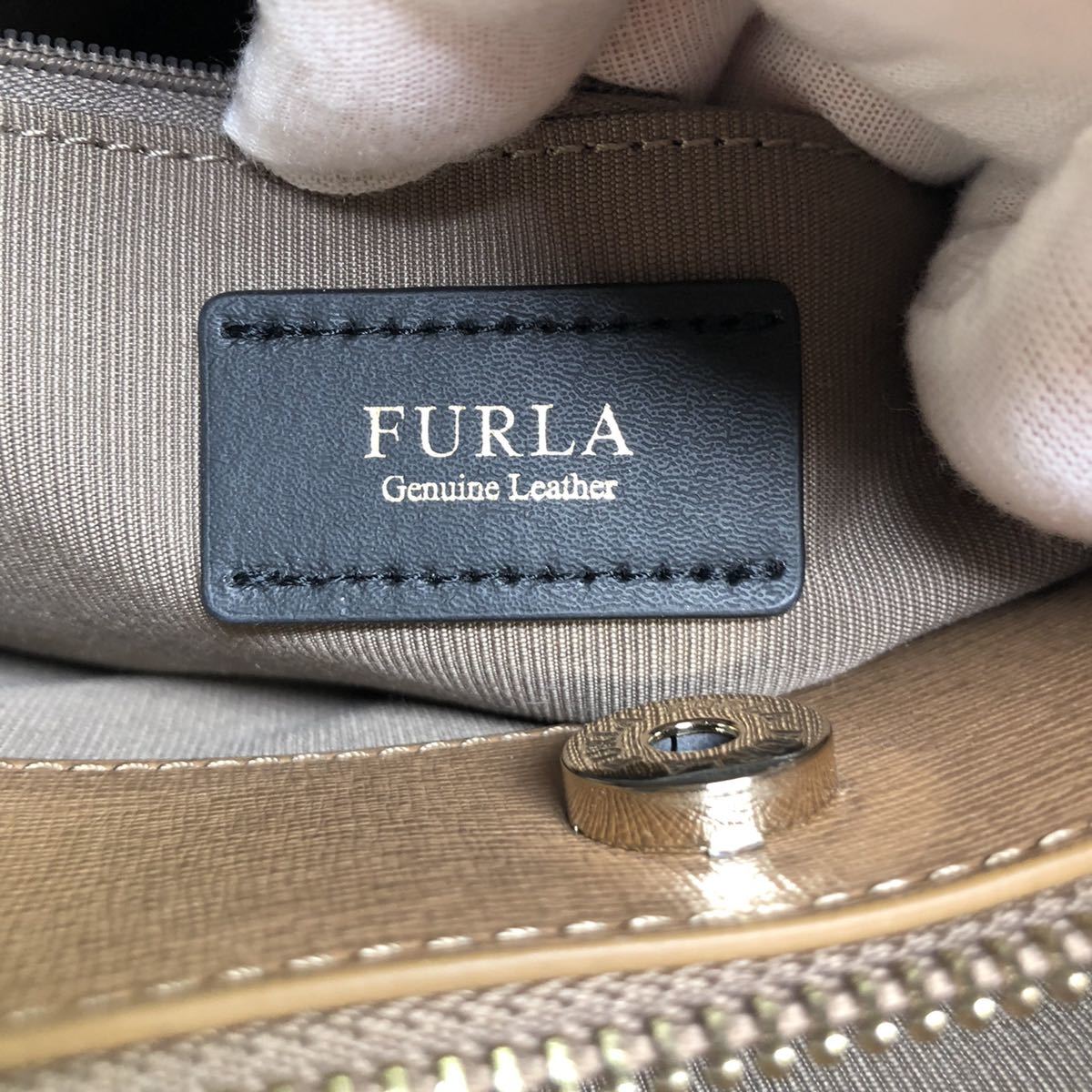 極美品】FURLA フルラ テッサ トートバッグ 2way ショルダー チャーム
