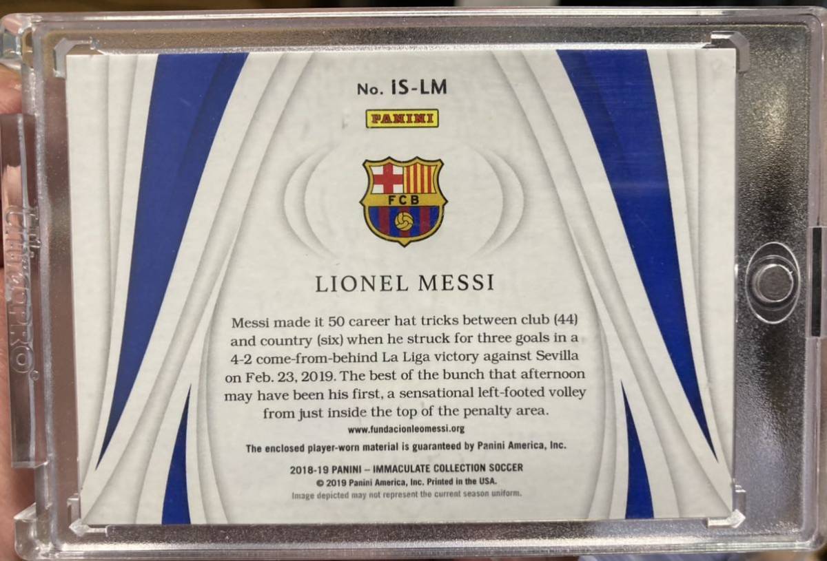 希少】50枚 限定 Patch Lionel Messi 2018-19 PANINI IMMACULATE リオネル メッシ soccer card  non auto 2色 パッチ カード サッカー ｜代購幫