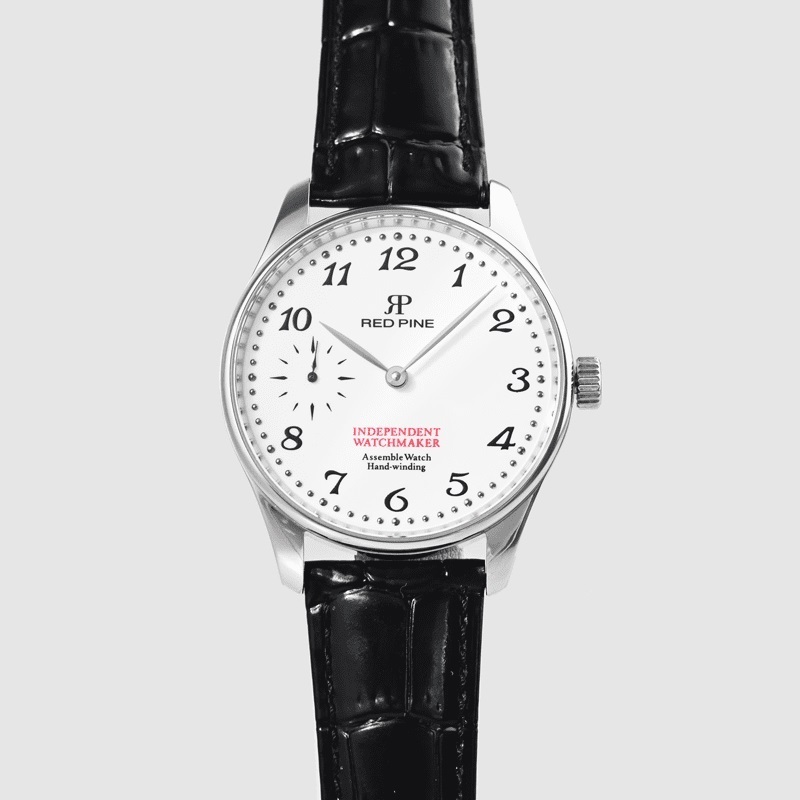 【腕時計組立キット】自分で組み立てる手巻き時計 RED PINE ラウンドケース RP001WB