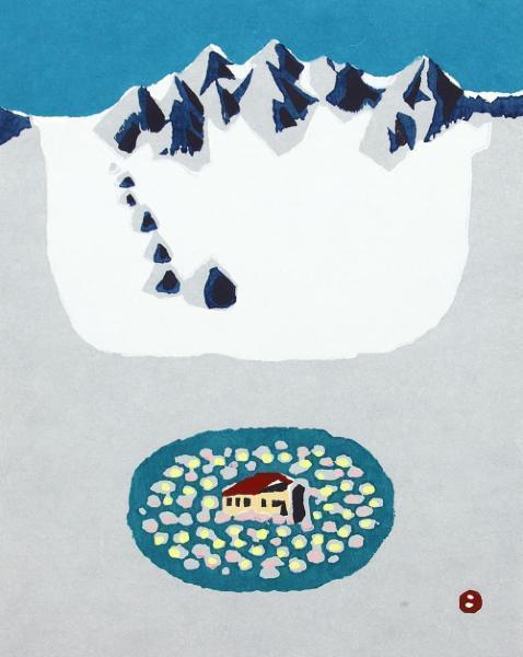 美品 畦地梅太郎「涸沢の小屋」木版画 1967年作 直筆サイン入り Yahoo!オークション - 【真作】【WISH】畦地梅太郎「涸沢の小屋
