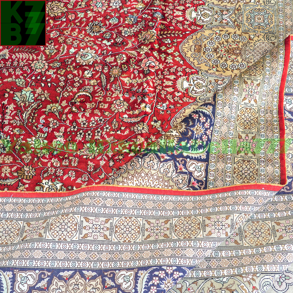 贅沢敷物】ペルシャ絨毯シルク☆430ｘ610ｃｍ 100％ハンドメイド