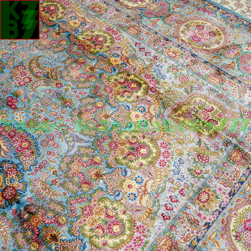 【贅沢敷物】ペルシャ 絨毯 シルク★310ｘ430ｃｍ 100％ ハンドメイド カーペット ラグ 住まい インテリア 応接間 リビング 高級 装飾 X61_画像5