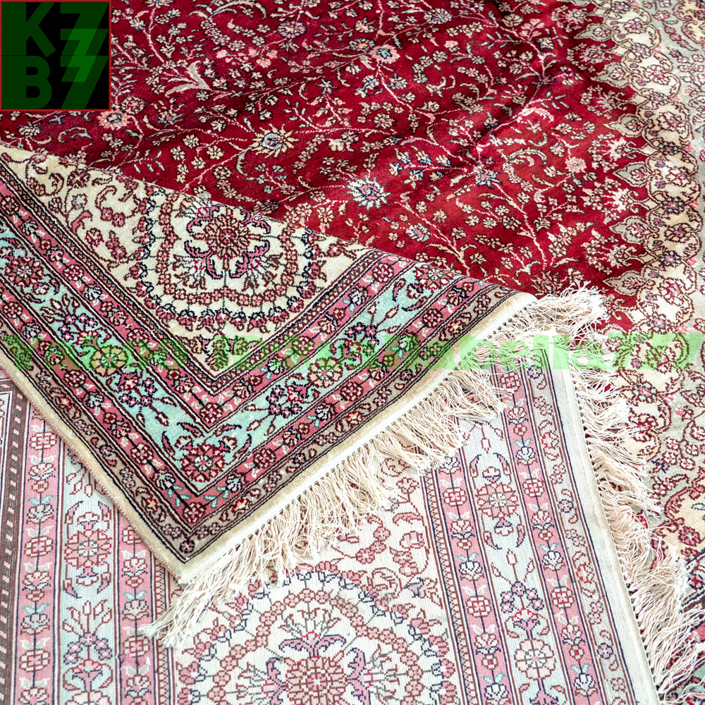 [ luxury rug ]peru car .. silk *310x430cm 100% hand made carpet rug house interior reception interval living high class equipment ornament X58