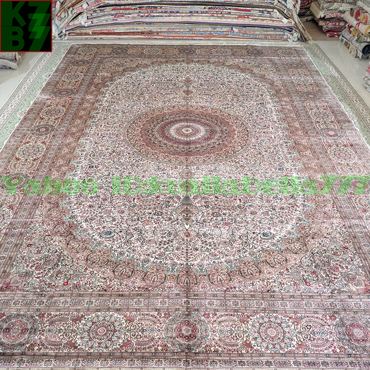 [ luxury rug ]peru car .. silk *370x550cm 100% hand made carpet rug house interior reception interval living high class equipment ornament X71