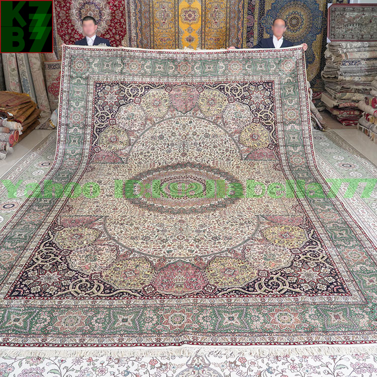 贅沢敷物】ペルシャ絨毯シルク☆310ｘ430ｃｍ 100％ハンドメイド