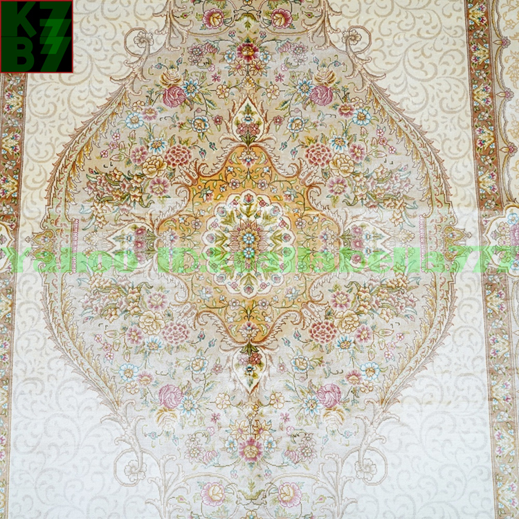 [ luxury rug ]peru car .. silk *274x366cm 100% hand made carpet rug house interior reception interval living high class equipment ornament X45
