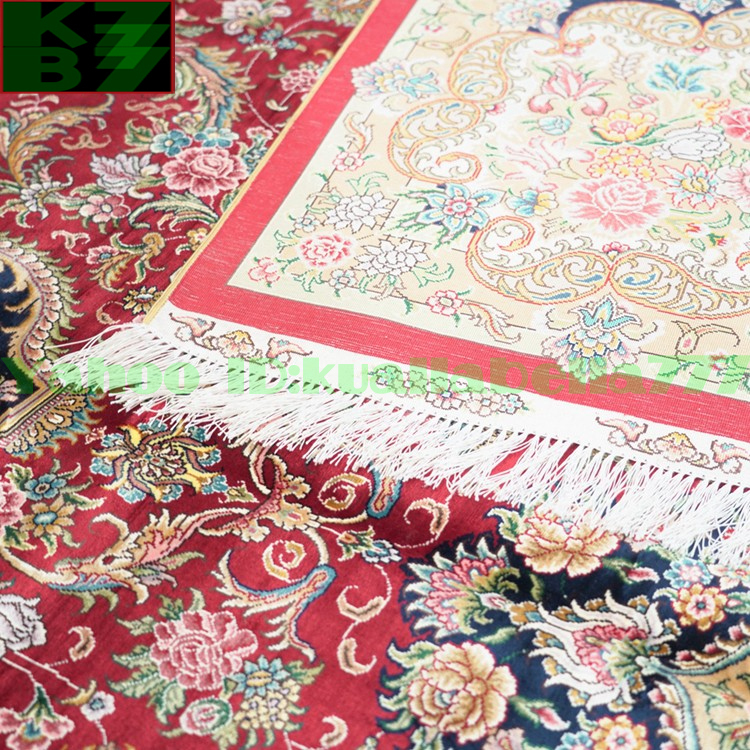 【贅沢敷物】ペルシャ 絨毯 シルク★274ｘ366ｃｍ 100％ ハンドメイド カーペット ラグ 住まい インテリア 応接間 リビング 高級 装飾 X43_画像8