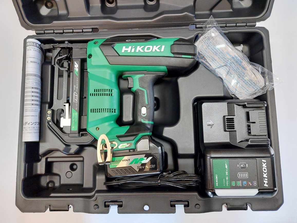 新品 ハイコーキ 36V コードレスフロア用タッカ N3604DM(XP) セット品