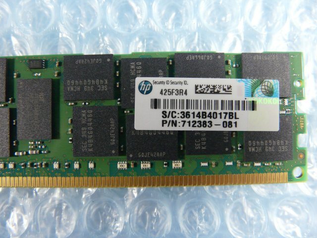 1LOW // 16GB DDR3-1866 PC3-14900R Registered RDIMM 2Rx4 M393B2G70QH0-CMAQ8 (712383-081) // HP ProLiant DL380p Gen8 取外_画像3