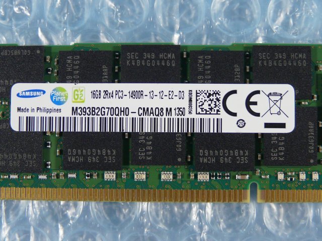 1LOX // 16GB DDR3-1866 PC3-14900R Registered RDIMM 2Rx4 M393B2G70QH0-CMAQ8 (712383-081) // HP ProLiant DL380p Gen8 取外_画像2