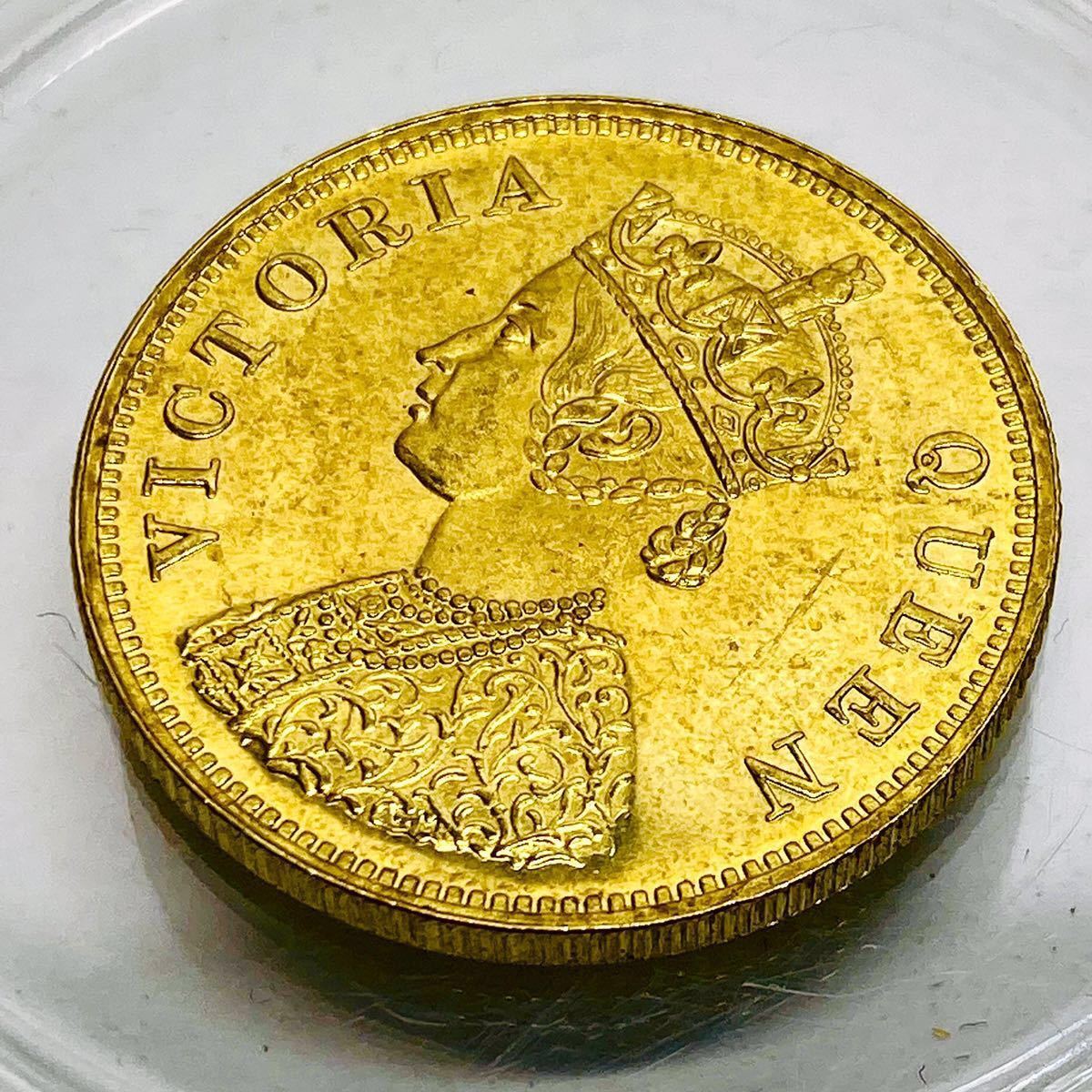 大古銭展 外国金貨 ビクトリア女王 イギリス領インド 1870年 記念 