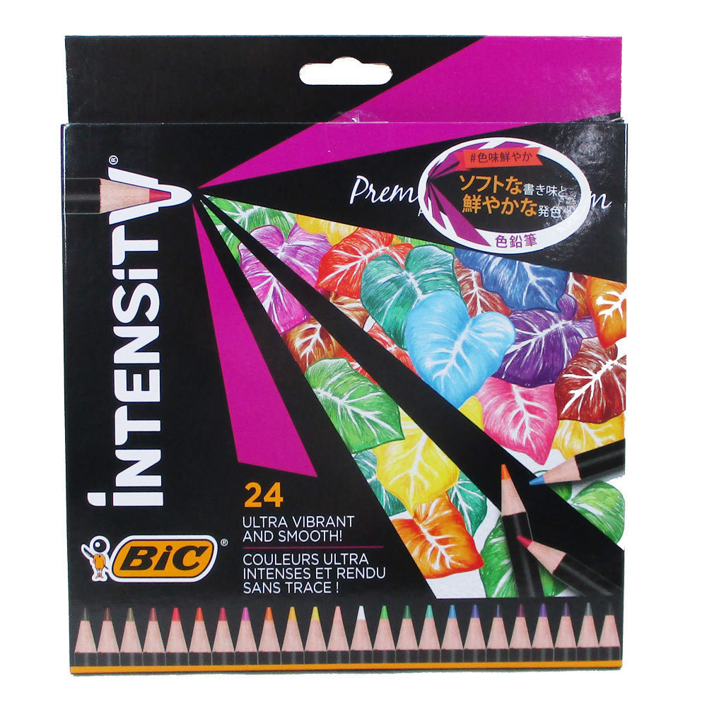 送料無料 色鉛筆 Intensity 24色 Bicジャパン ITS-WDCCPPK24/1325ｘ２個セット/卸_画像1