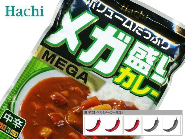 送料無料メール便 レトルトカレー　メガ盛り　中辛３００ｇｘ１食　ハチ食品_画像2