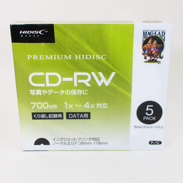 送料無料 CD-RW 繰り返しデータ用 1-4倍速 5mmスリムケース入り5枚パック HIDISC HDCRW80YP5SC/0737ｘ３個セット/卸  JChere雅虎拍卖代购